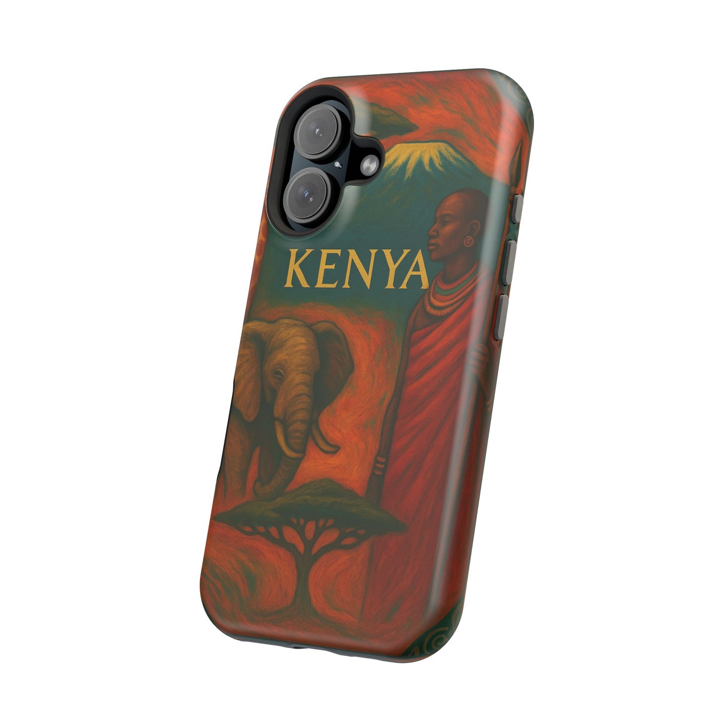 "Funda Magnética Reforzada Magnética Reforzada Kenia: Aventura Salvaje y Tierra de Horizontes Infinitos 🦁🌄🏕️"