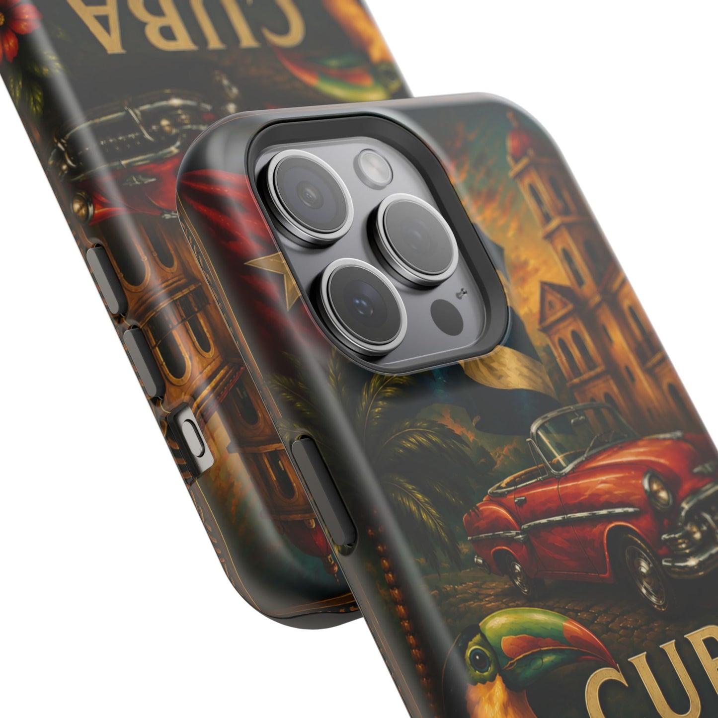 "Funda Magnética Reforzada Magnética Reforzada Cuba: Ritmo, Historia y Encanto Caribeño 🎺🚗🌴 "