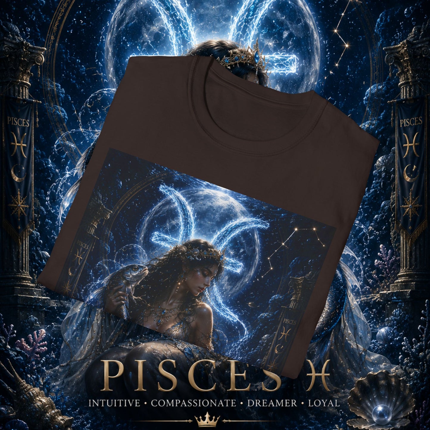 "Camiseta Piscis M — La Guardiana de las Profundidades"
