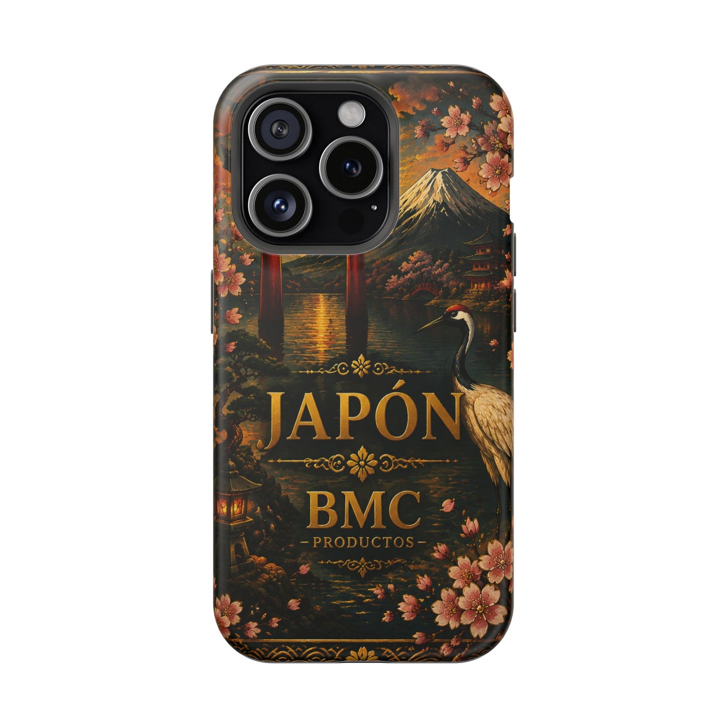 "Funda Magnética Reforzada Japón: Tradición entre Cerezos y Montañas 🌸⛩️🗻"