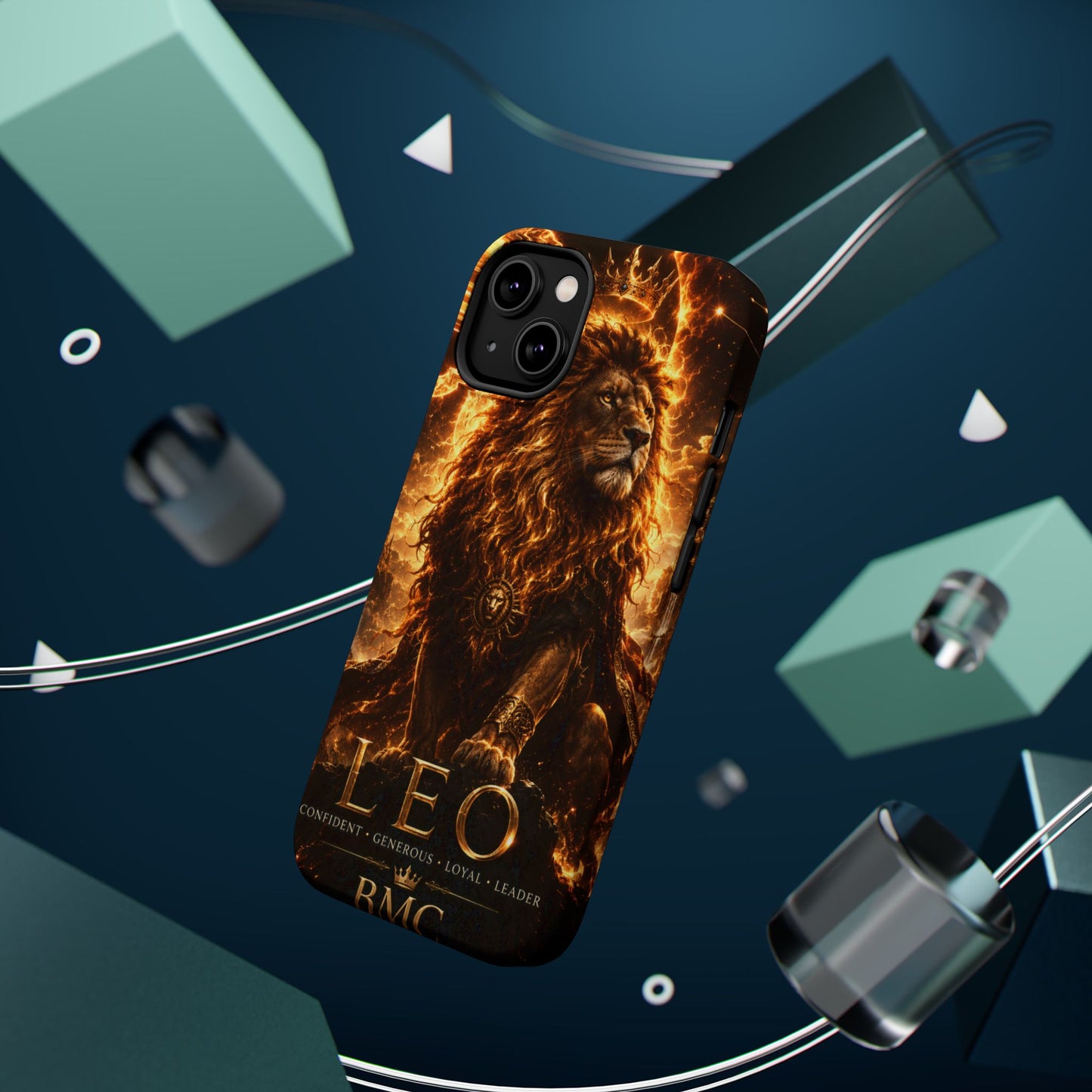 "Funda Magnética Reforzada ♌ Leo — Soberano del fuego eterno"