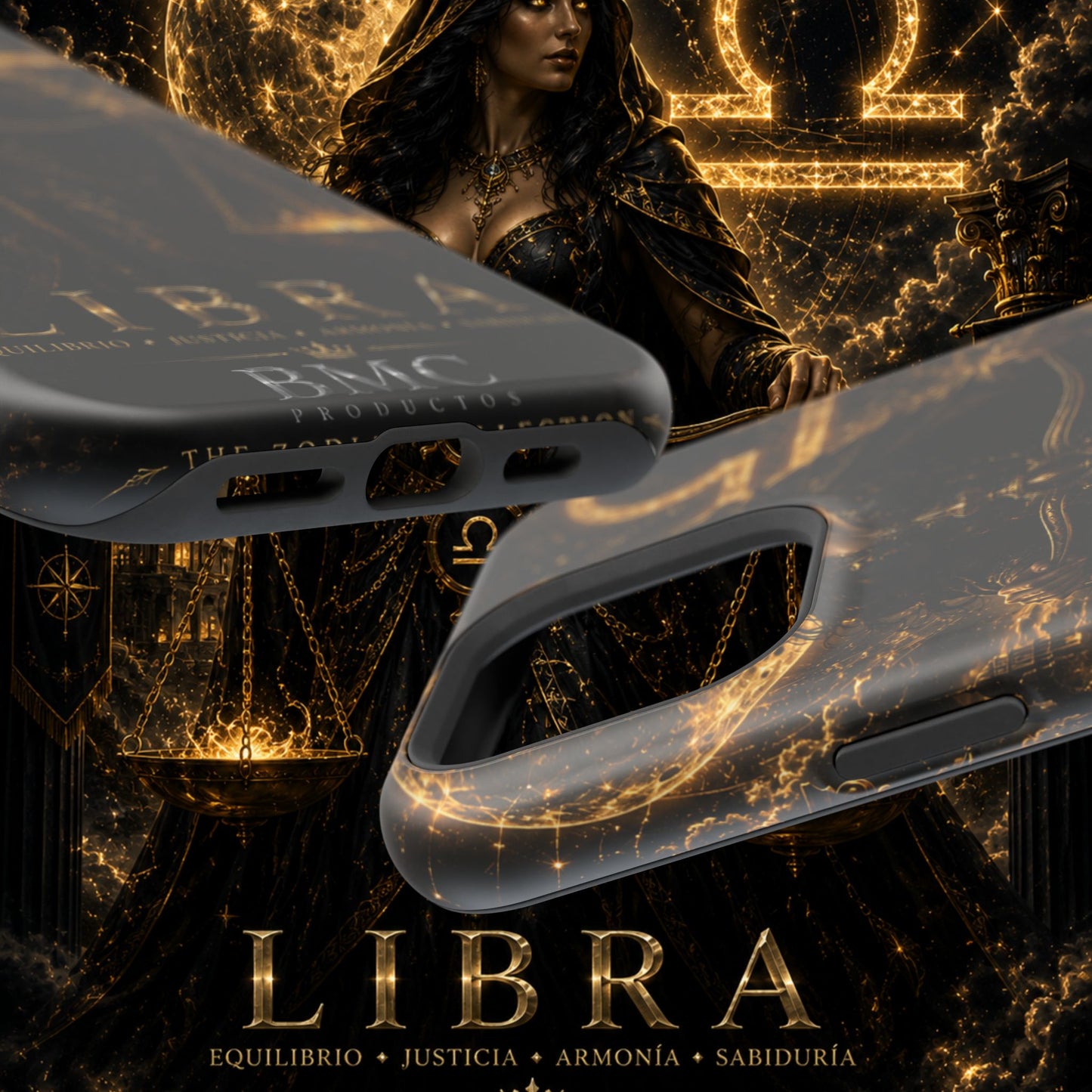 "Funda Magnética Reforzada libra– La Guardiana del Equilibrio"