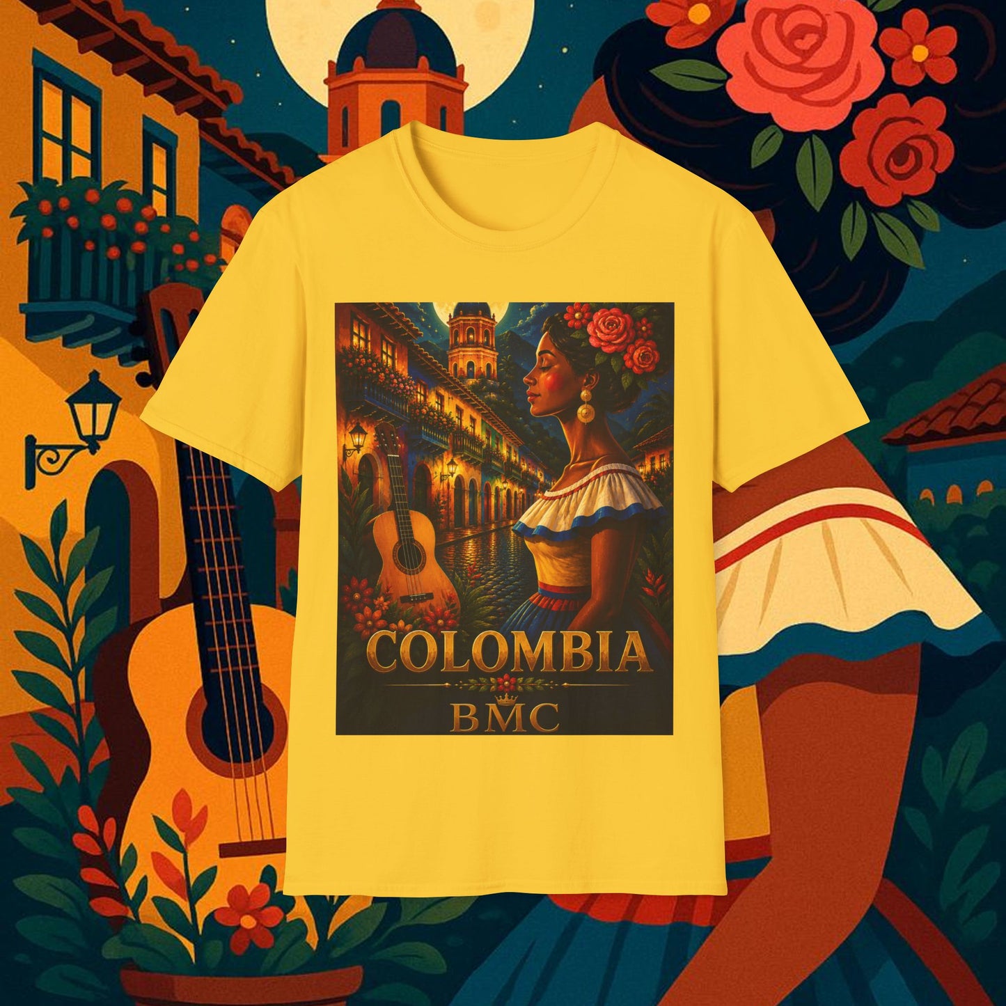 "Camiseta Colombia: Magia de Colores, Café y Tradición ☕🎨🌄"