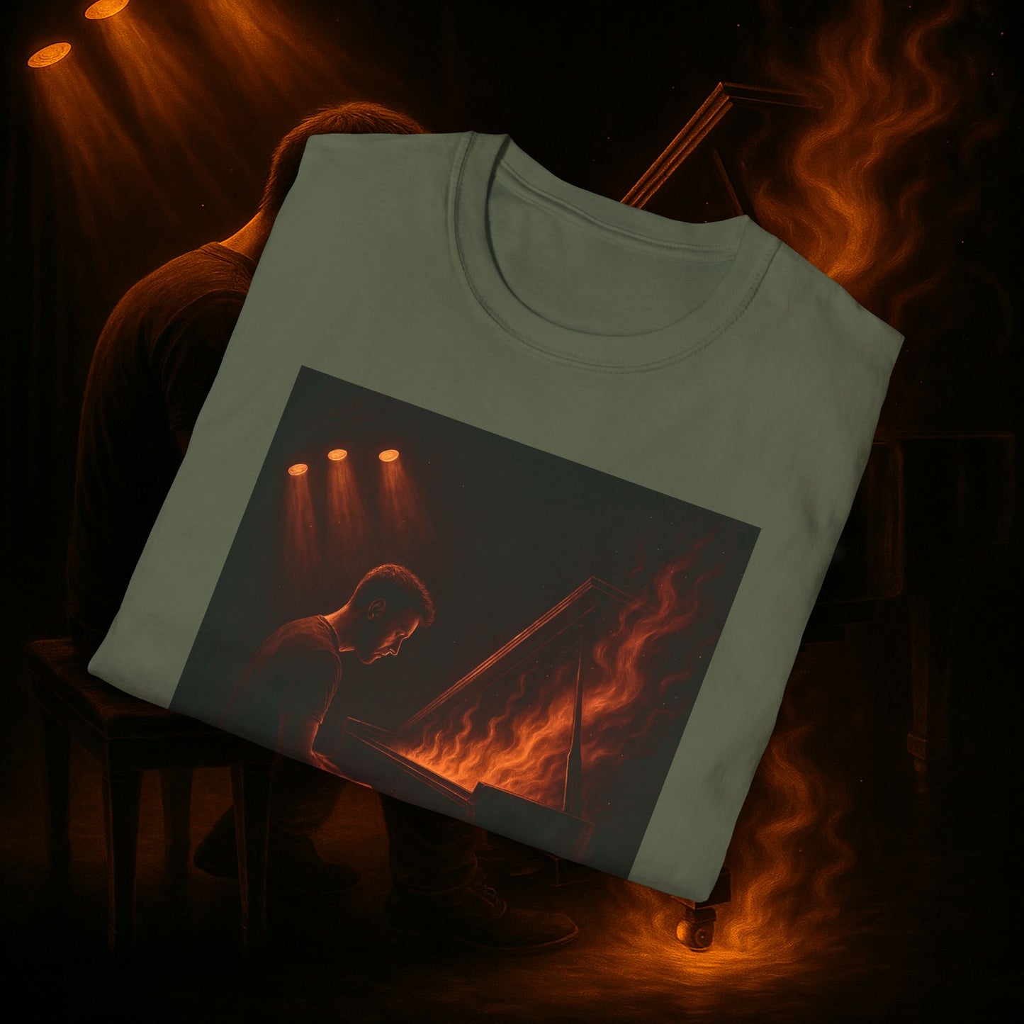 "Camiseta piano 🎹🔥Cuando las manos arden… el alma canta.” 🔥🎹