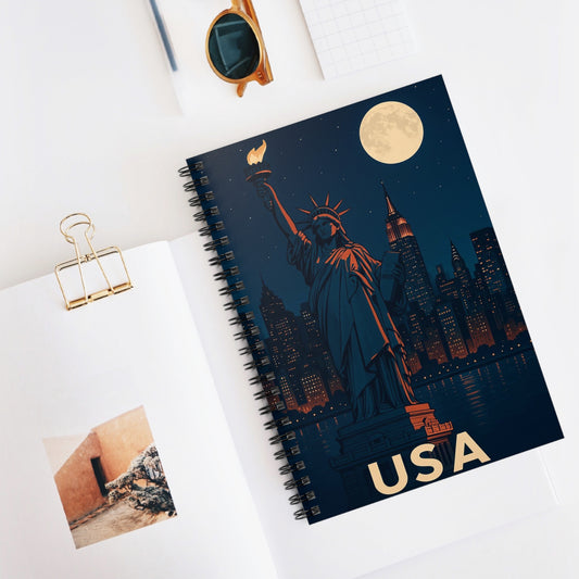 "libreta Estados Unidos: Sueños, Libertad y Grandes Horizontes 🗽🏜️🌆"