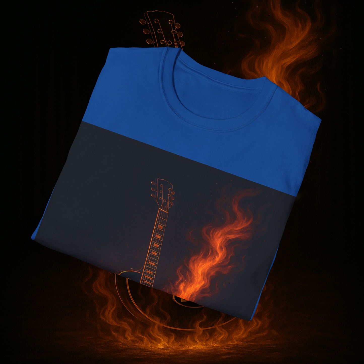 "Camiseta guitarra 🎸🔥Donde vibra una cuerda, nace una llamarada.” 🔥🎸