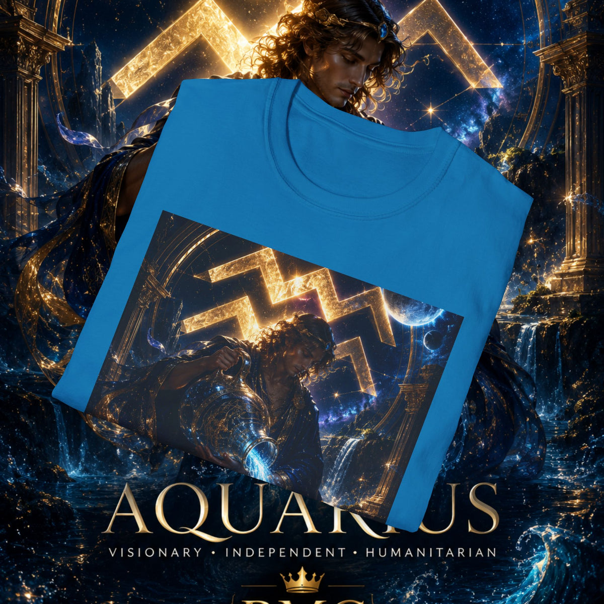 "Camiseta ♒ ACUARIO – El Visionario del Cielo y el Agua"