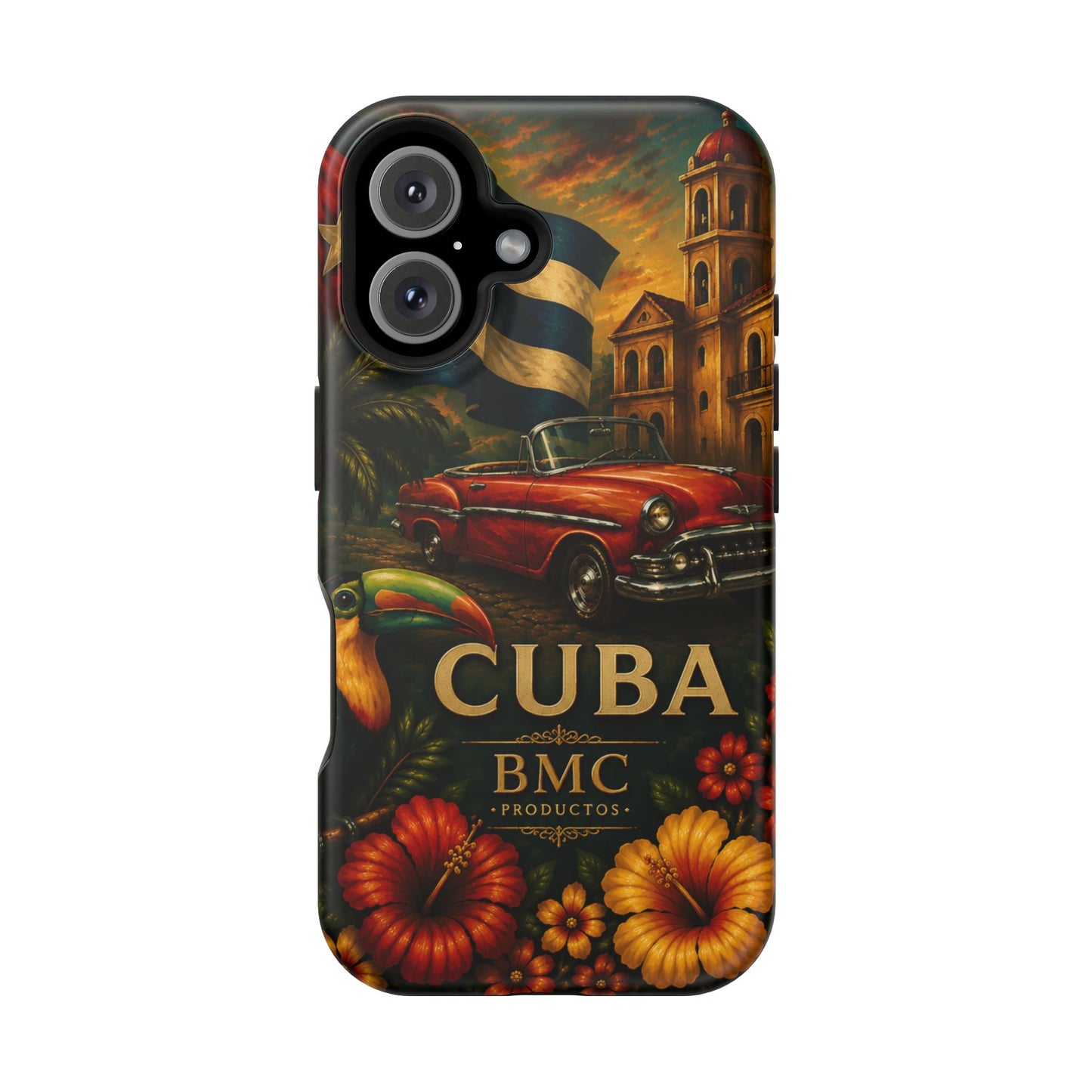 "Funda Magnética Reforzada Magnética Reforzada Cuba: Ritmo, Historia y Encanto Caribeño 🎺🚗🌴 "