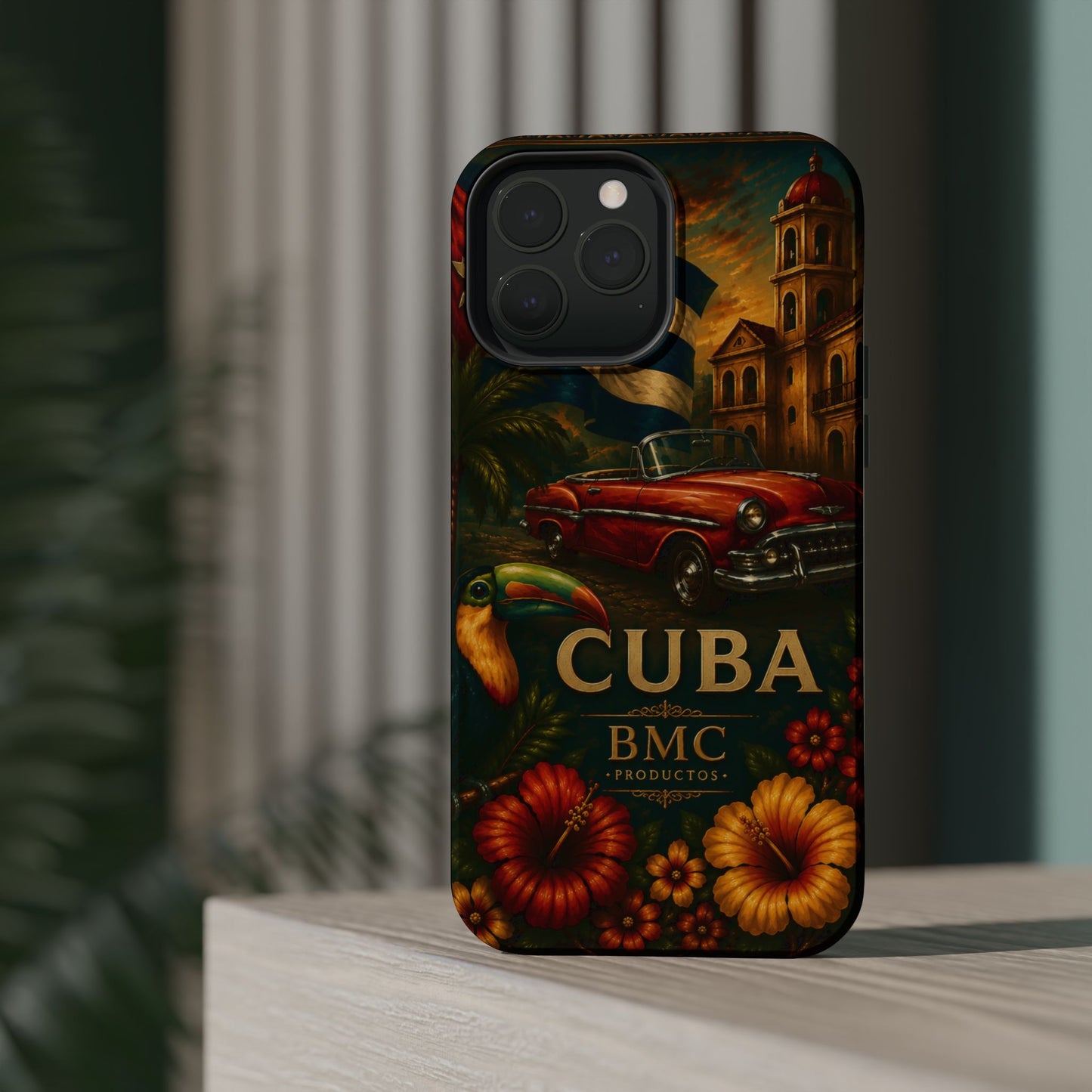 "Funda Magnética Reforzada Magnética Reforzada Cuba: Ritmo, Historia y Encanto Caribeño 🎺🚗🌴 "