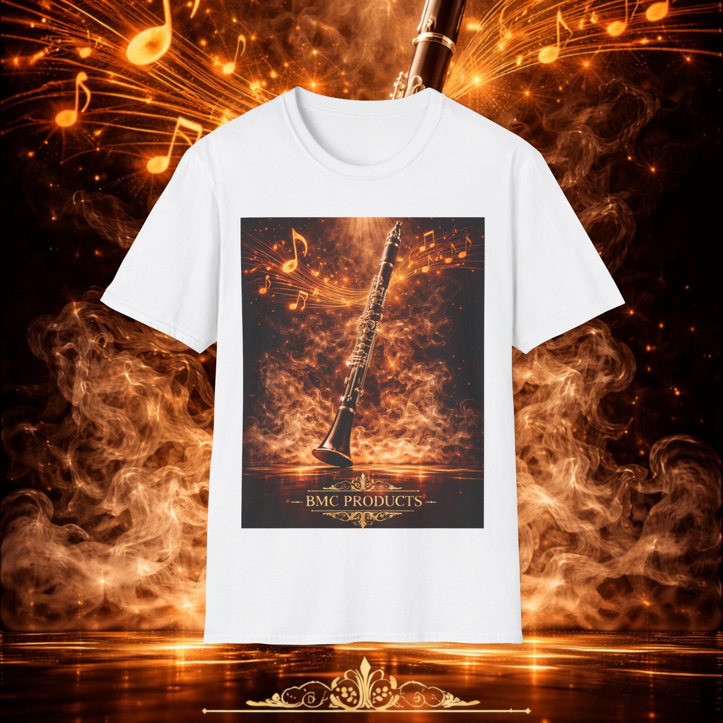 "Camiseta clarinete🎵🔥 El sonido del alma no grita… arde.” 🔥🎵