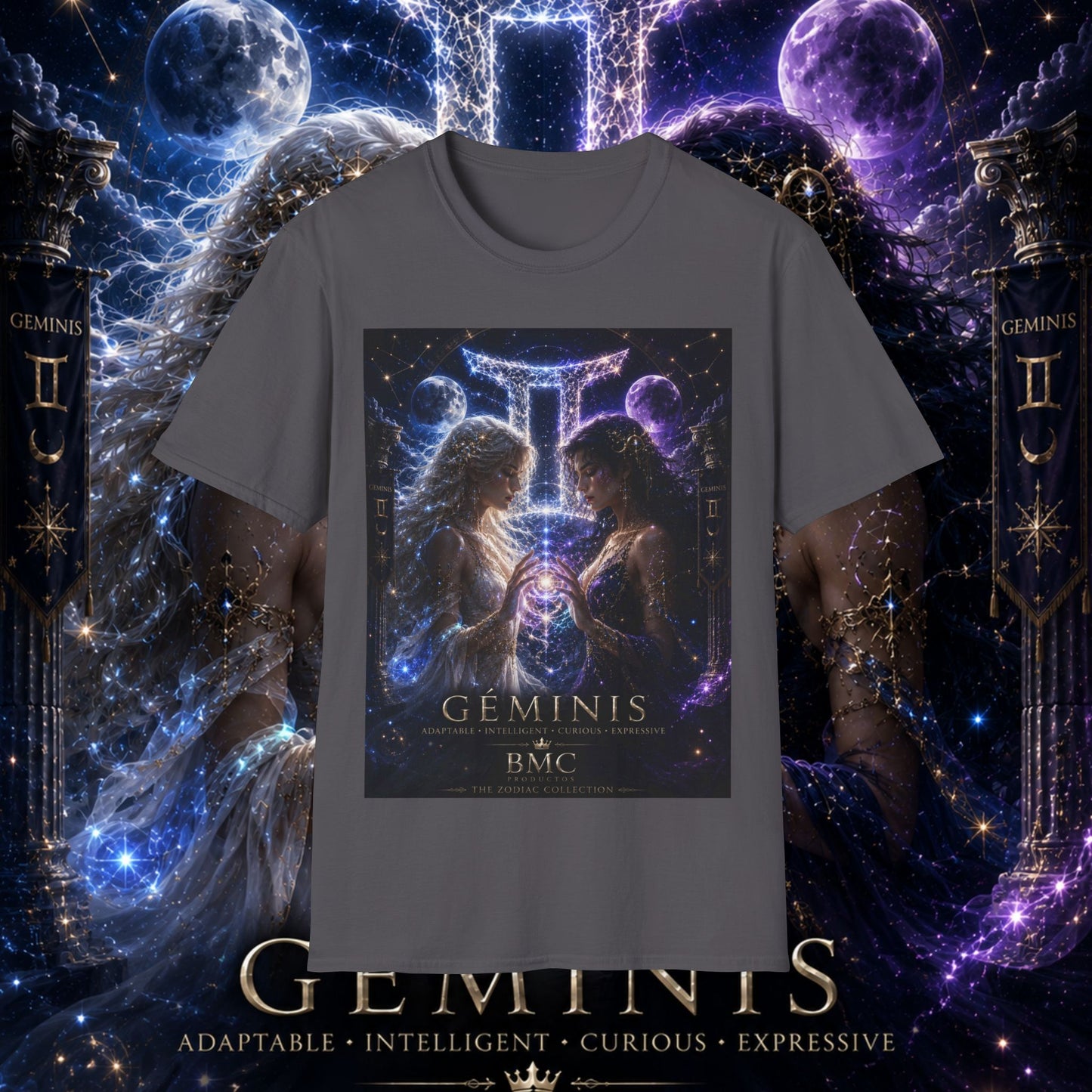 "Camiseta ♊ Géminis M — Reflejo del alma dividida"