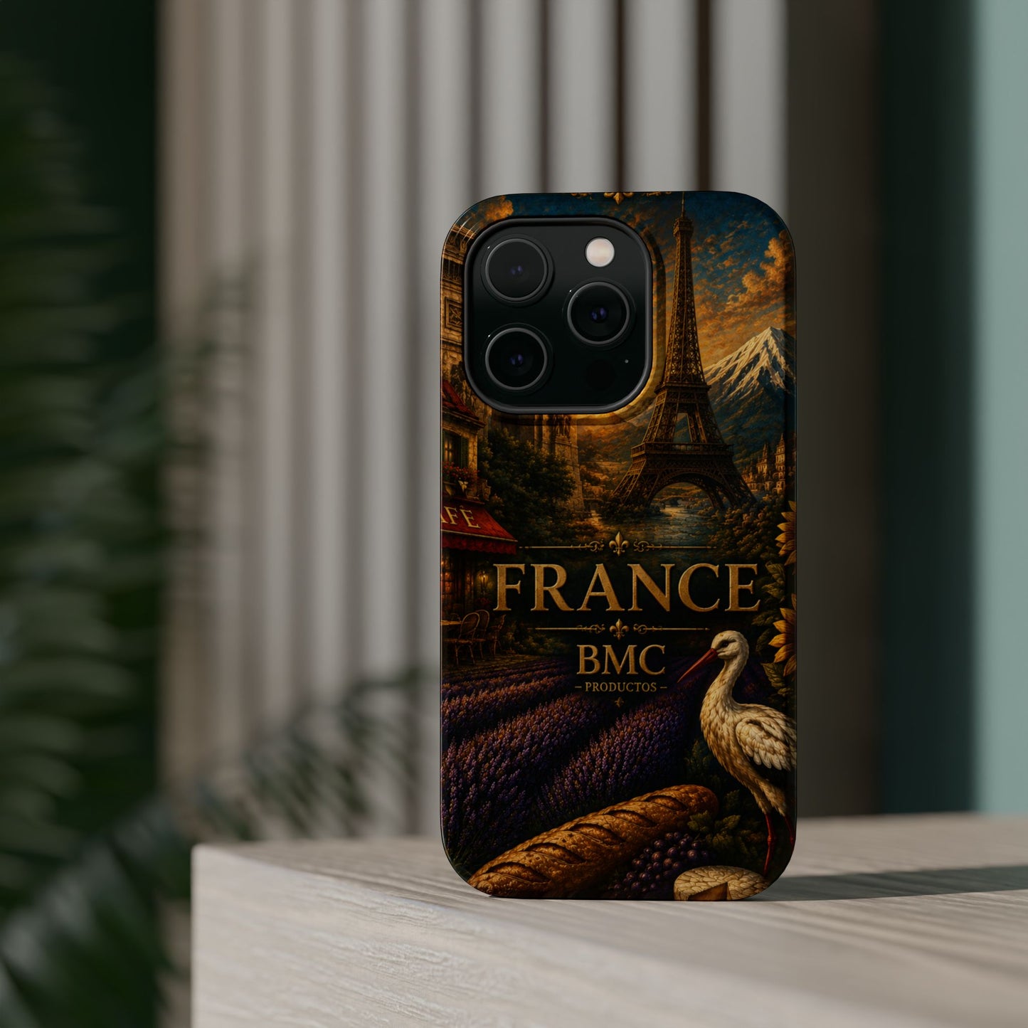 "Funda Magnética Reforzada Francia: Romance bajo la Luna 🌙🗼✨"