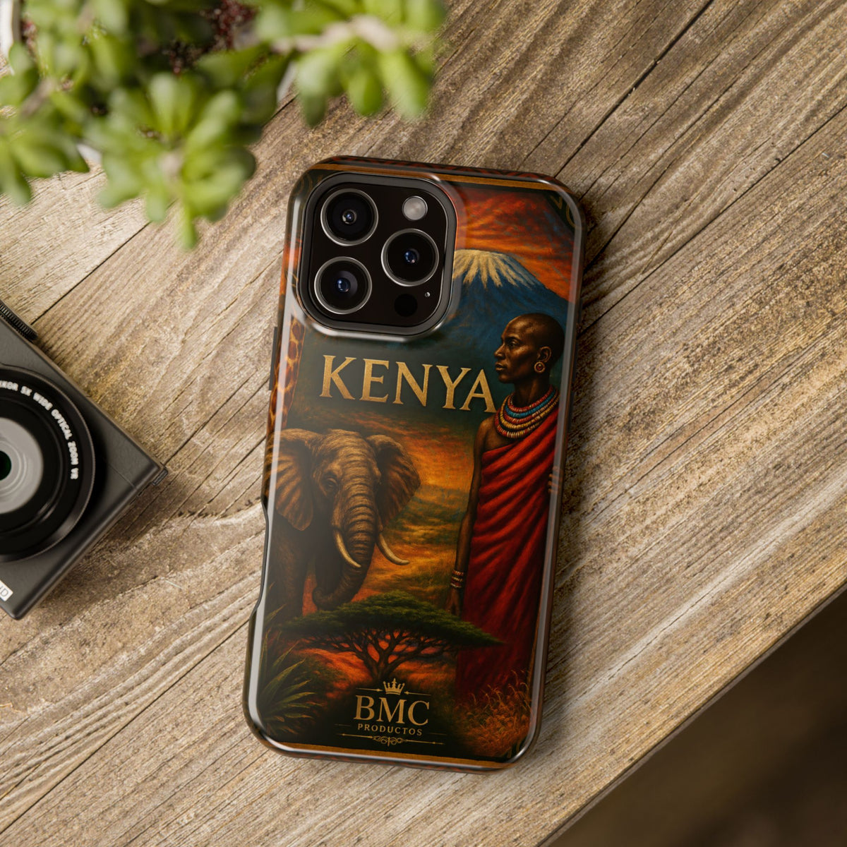 "Reinforced Magnetic Case Kenya: Wild Adventure and Land of Infinite Horizons 🦁🌄🏕️"