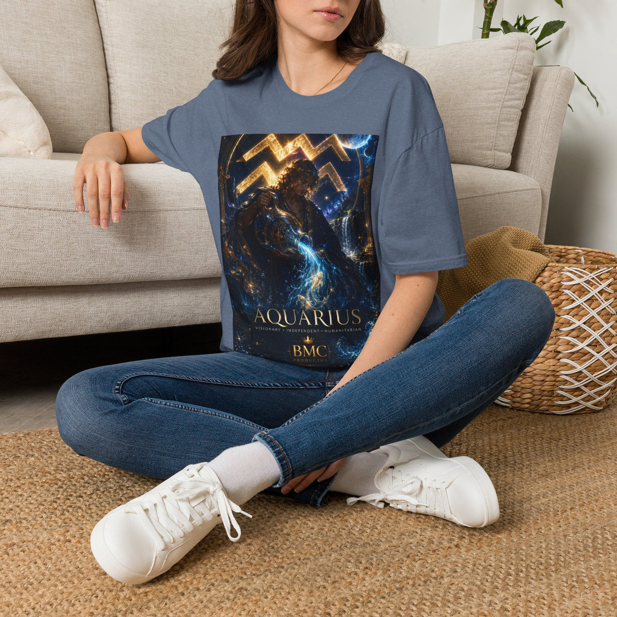 "Camiseta ♒ ACUARIO – El Visionario del Cielo y el Agua"