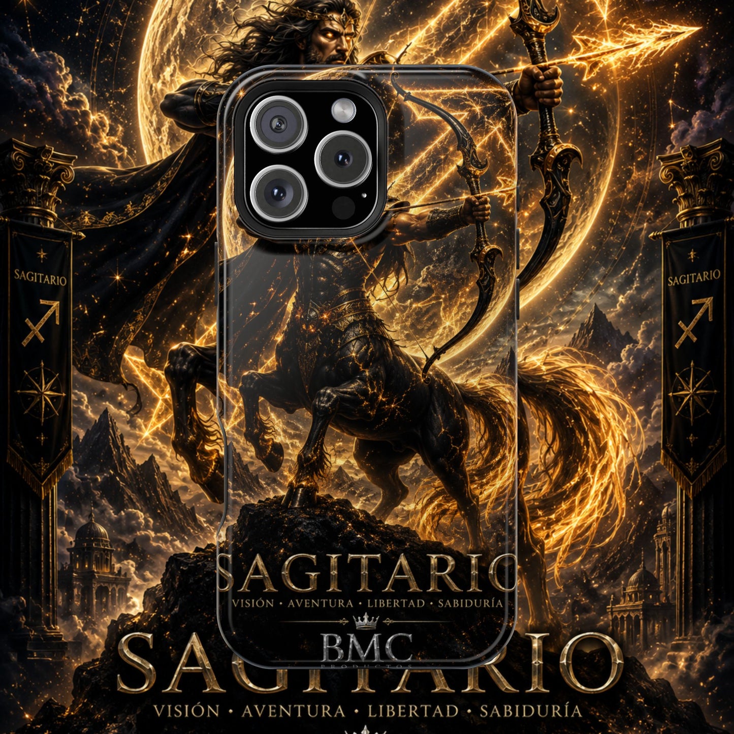 "Funda Magnética Reforzada Sagitario – El Cazador del Horizonte"