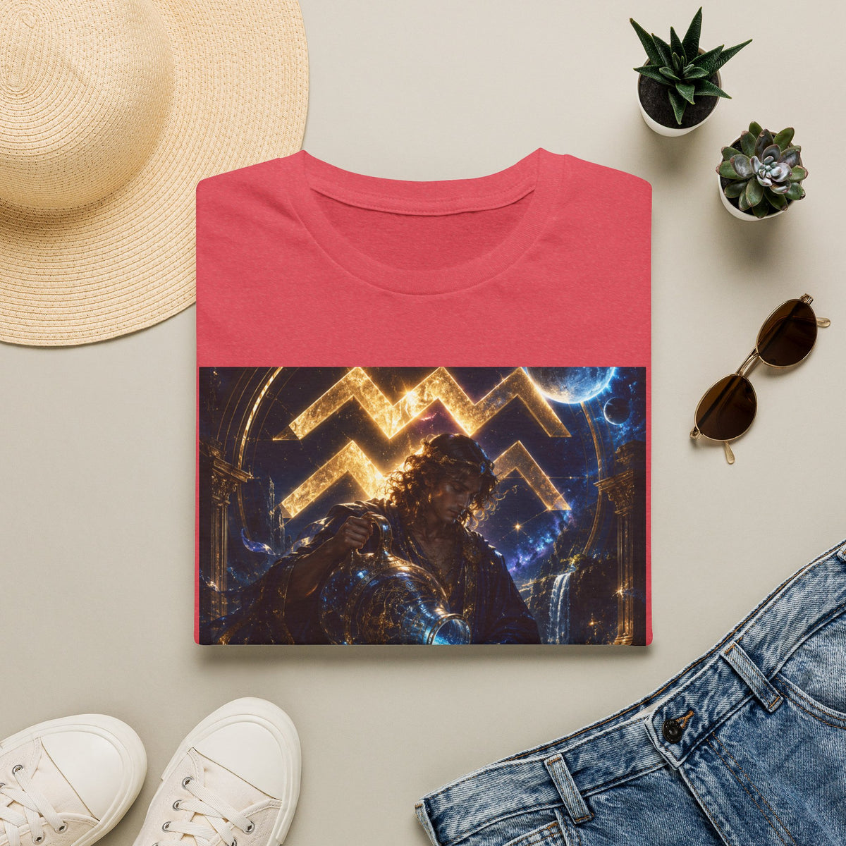 "Camiseta ♒ ACUARIO – El Visionario del Cielo y el Agua"