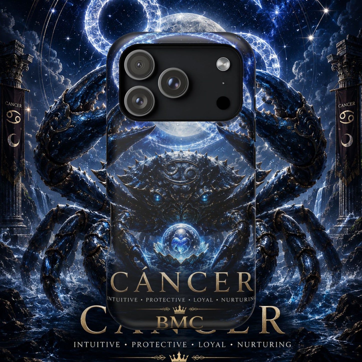 "Funda Magnética Reforzada ♋ Cáncer — Guardián de las profundidades""