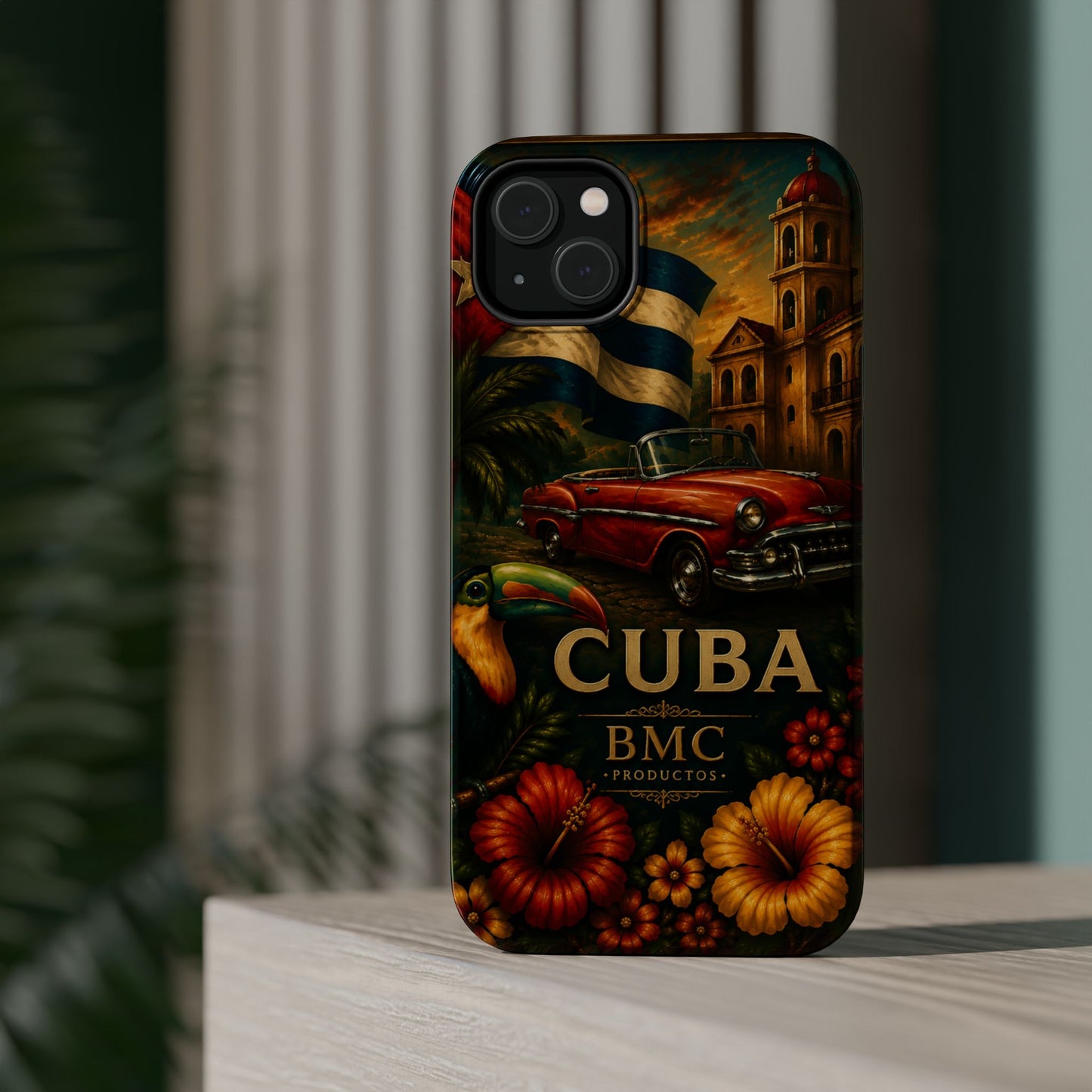 "Funda Magnética Reforzada Magnética Reforzada Cuba: Ritmo, Historia y Encanto Caribeño 🎺🚗🌴 "
