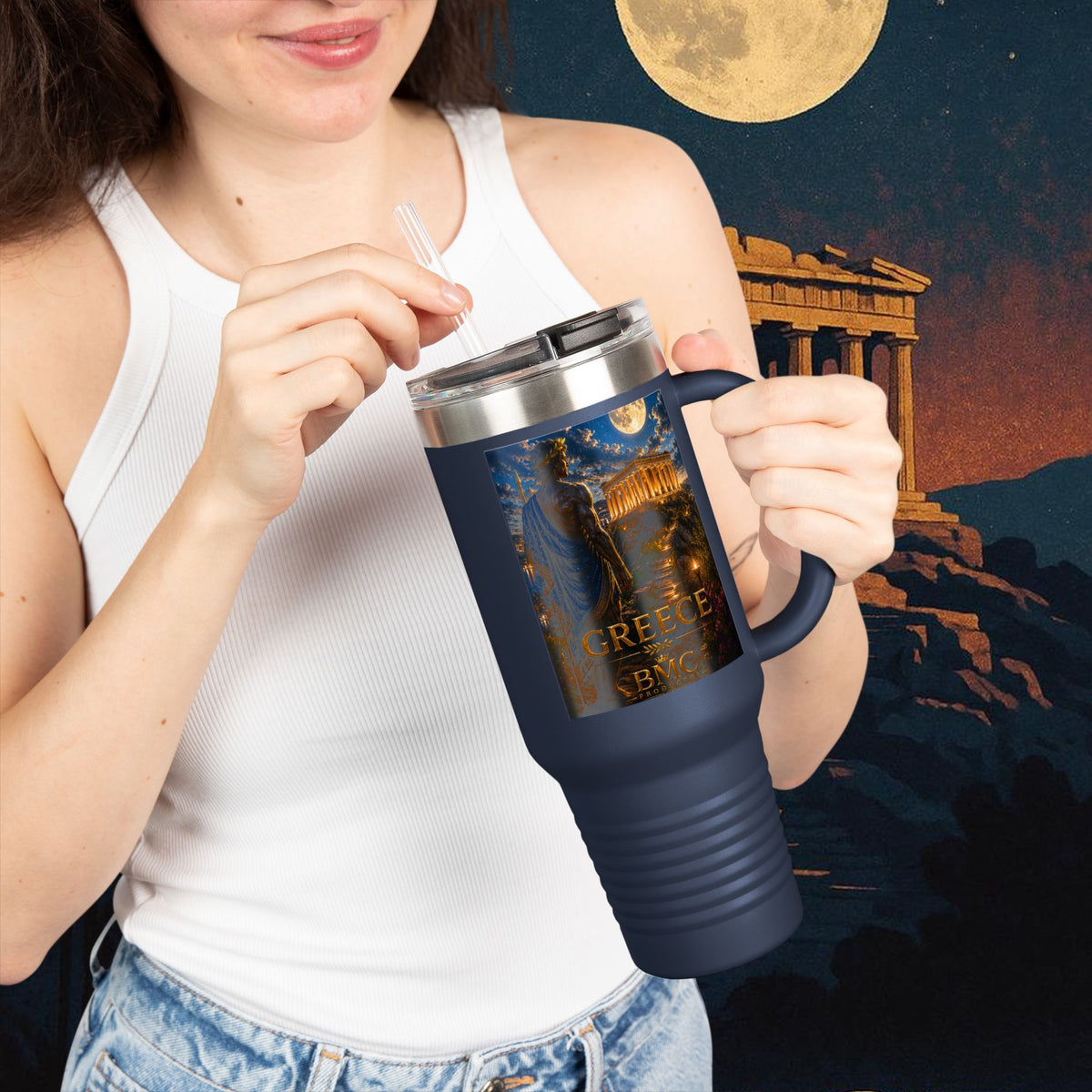 "taza de Viaje Aislada Grecia: Cuna de Dioses, Maravillas y Filosofía 🌊🏛️⚡"