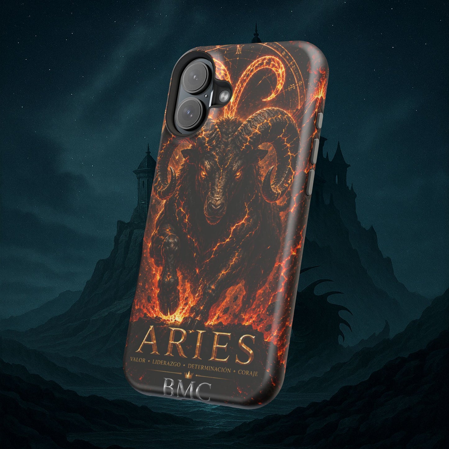 "Funda Magnética Reforzada ♈ Aries — Espíritu de fuego"