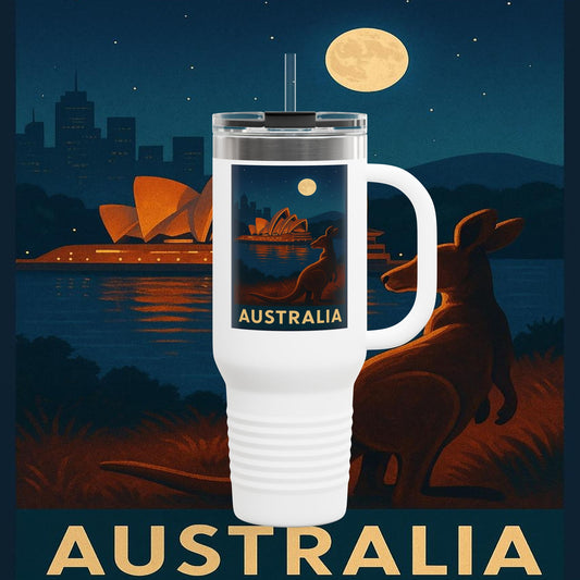 "Australia Insulated Travel Mug🌞 – Land of natural wonders and free spirit"