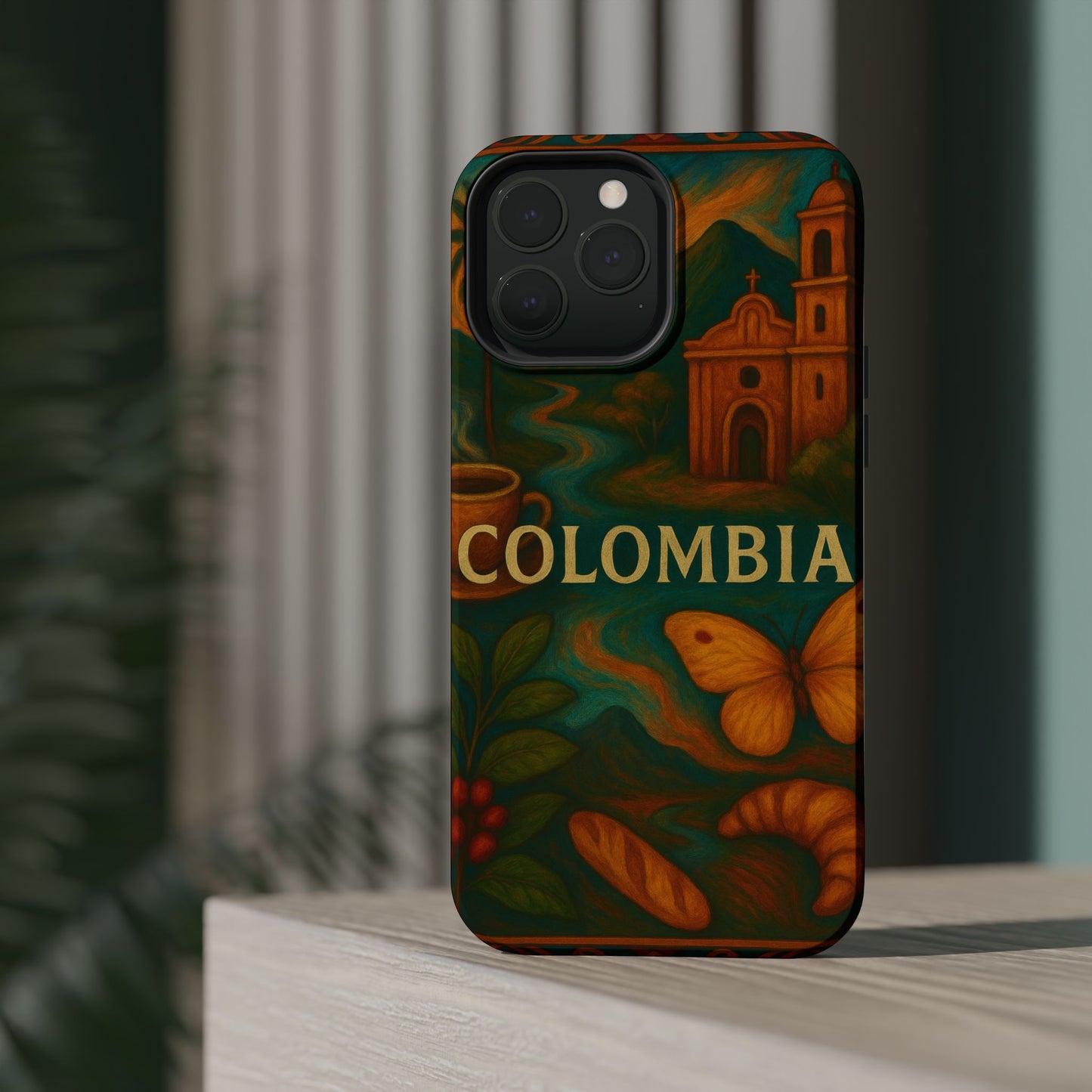 "Reinforced Magnetic Case Colombia: Magic of Colors, Coffee and Tradition ☕🎨🌄"