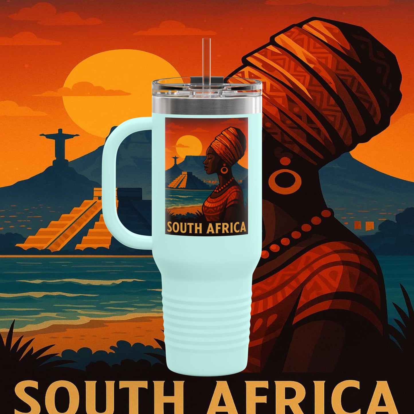 "South Africa Insulated Travel Mug 🌍 – A world of adventure and diversity"