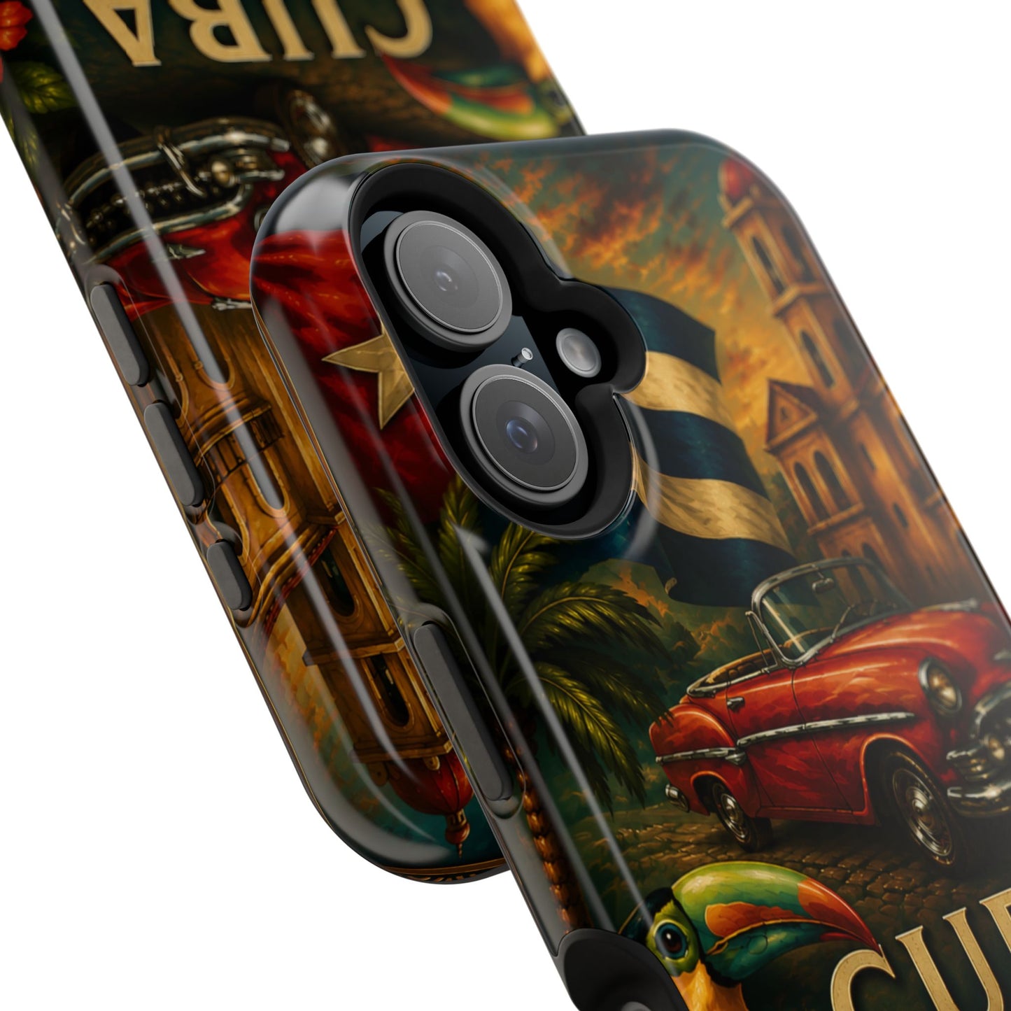 "Funda Magnética Reforzada Magnética Reforzada Cuba: Ritmo, Historia y Encanto Caribeño 🎺🚗🌴 "