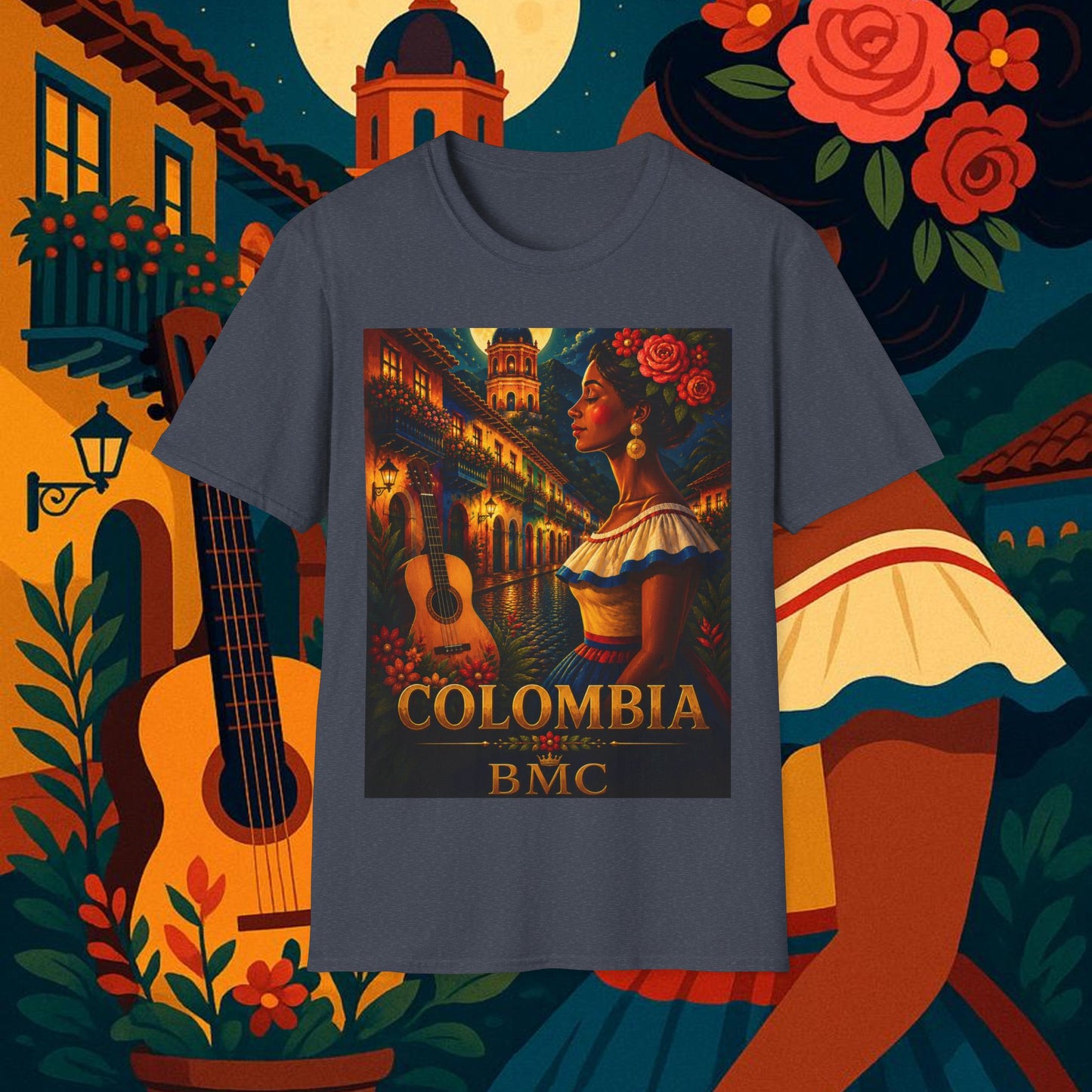 "Camiseta Colombia: Magia de Colores, Café y Tradición ☕🎨🌄"