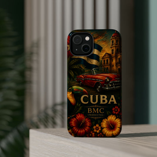 "Funda Magnética Reforzada Magnética Reforzada Cuba: Ritmo, Historia y Encanto Caribeño 🎺🚗🌴 "