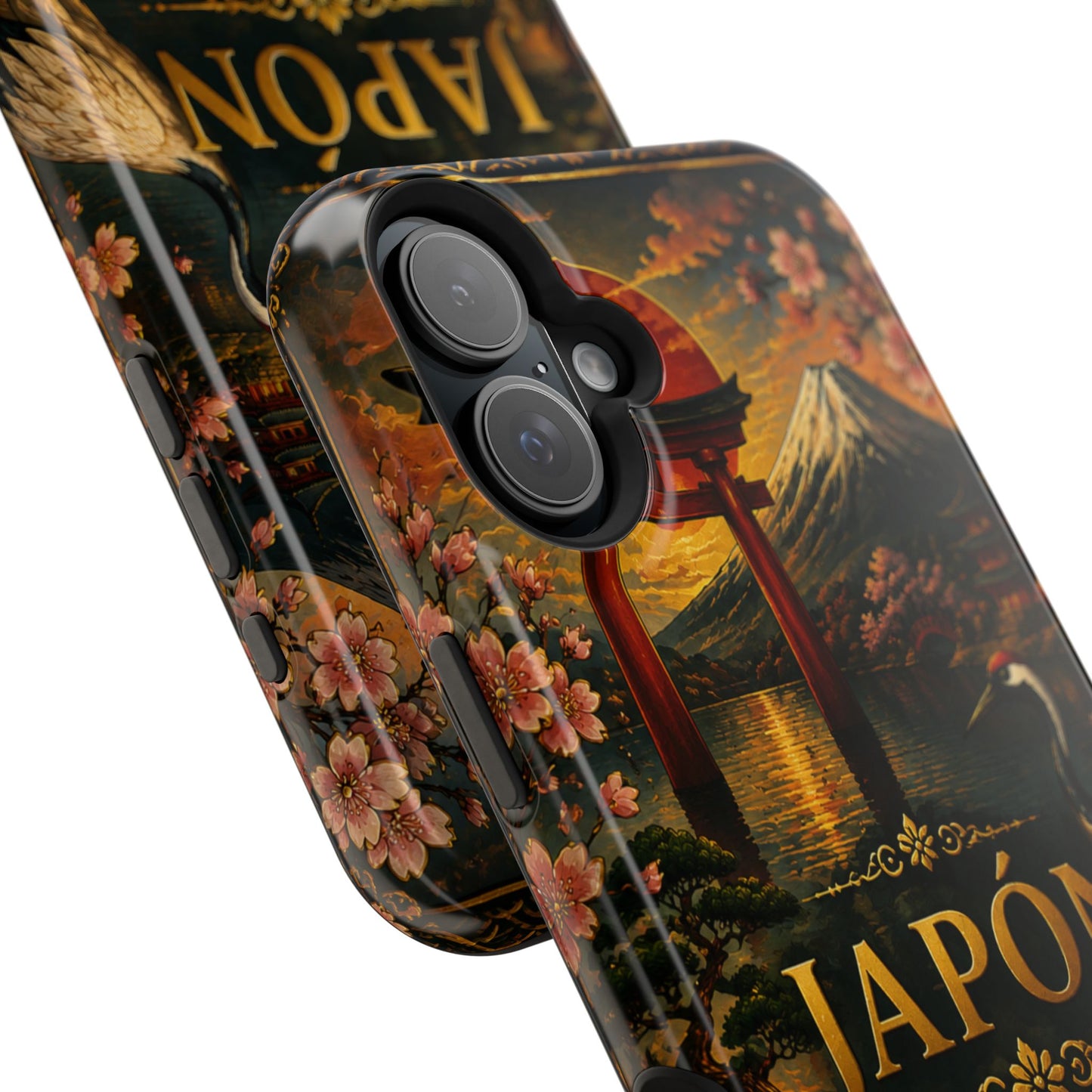 "Funda Magnética Reforzada Japón: Tradición entre Cerezos y Montañas 🌸⛩️🗻"