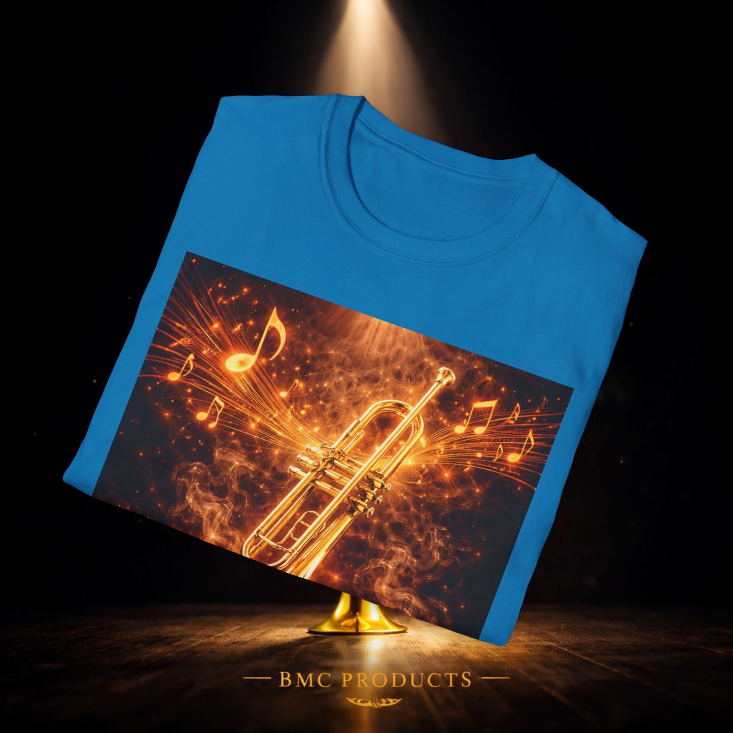"Camiseta trompeta 🎺🔥Donde hay fuego, hay música.”