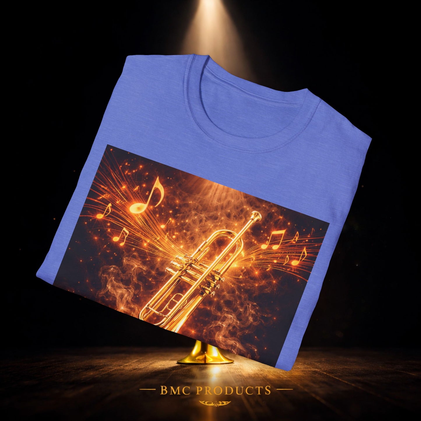 "Camiseta trompeta 🎺🔥Donde hay fuego, hay música.”