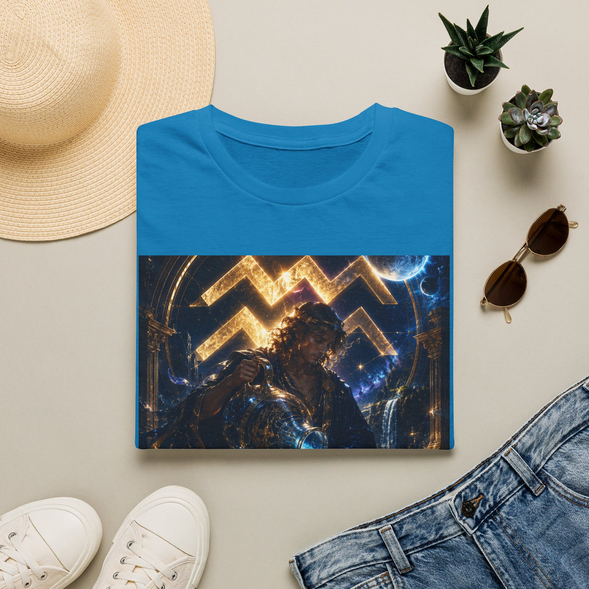 "Camiseta ♒ ACUARIO – El Visionario del Cielo y el Agua"