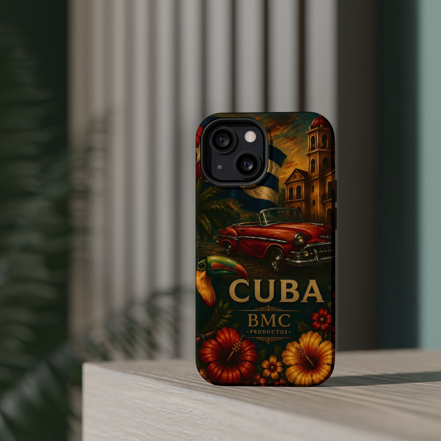 "Funda Magnética Reforzada Magnética Reforzada Cuba: Ritmo, Historia y Encanto Caribeño 🎺🚗🌴 "