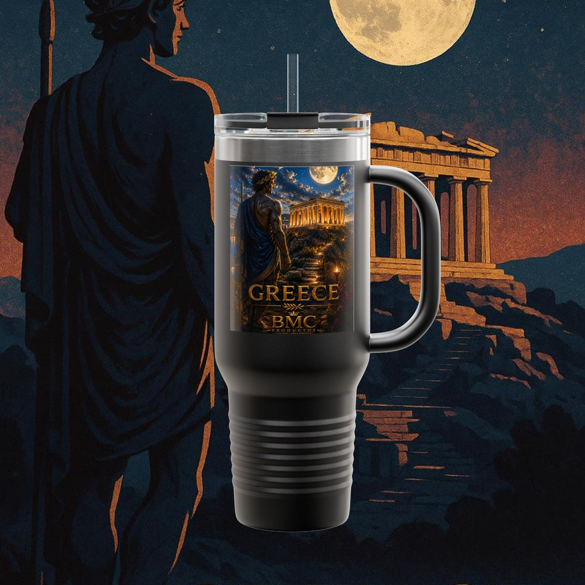 "taza de Viaje Aislada Grecia: Cuna de Dioses, Maravillas y Filosofía 🌊🏛️⚡"