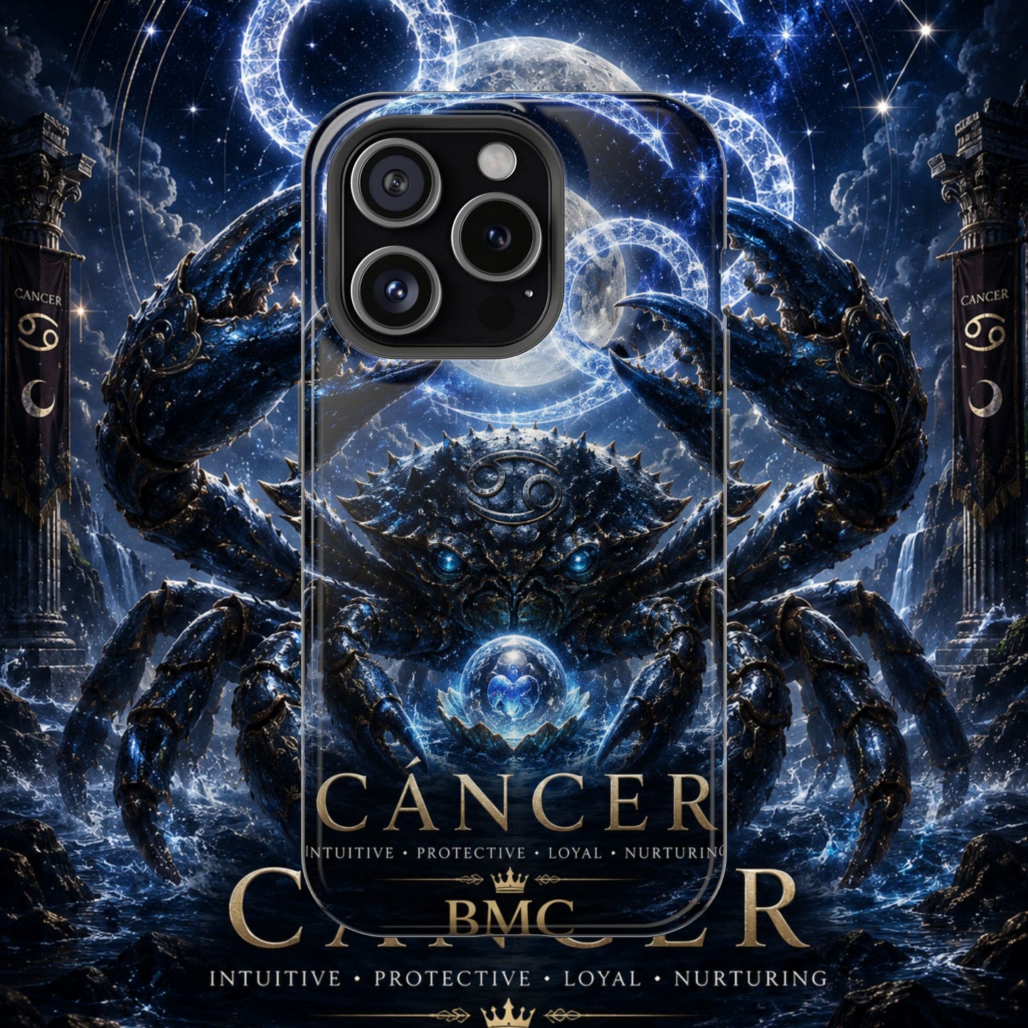 "Funda Magnética Reforzada ♋ Cáncer — Guardián de las profundidades""