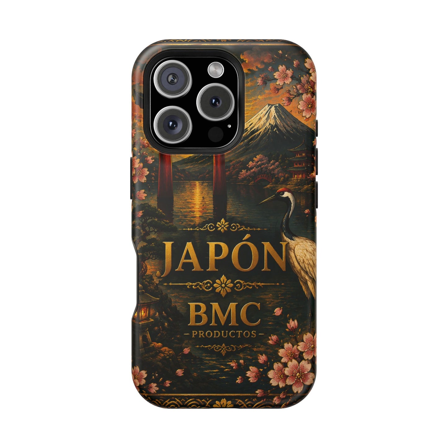 "Funda Magnética Reforzada Japón: Tradición entre Cerezos y Montañas 🌸⛩️🗻"
