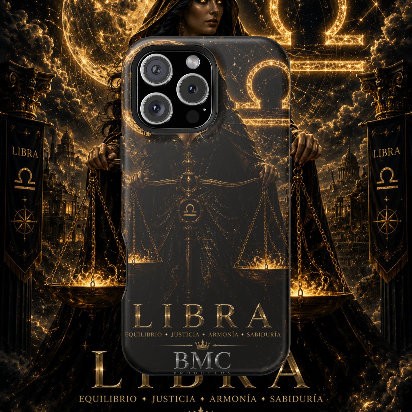 "Funda Magnética Reforzada libra– La Guardiana del Equilibrio"