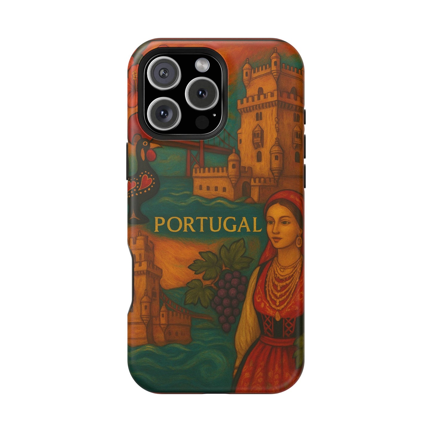 "Funda Magnética Reforzada Magnética Reforzada Portugal: Encanto Atlántico, Fados y Azulejos 🌊🎶🧿"