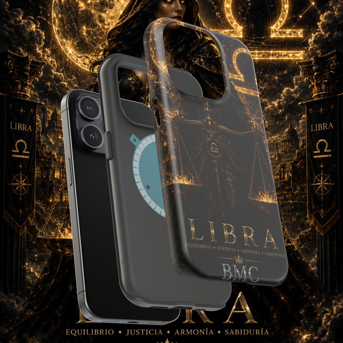 "Funda Magnética Reforzada libra– La Guardiana del Equilibrio"