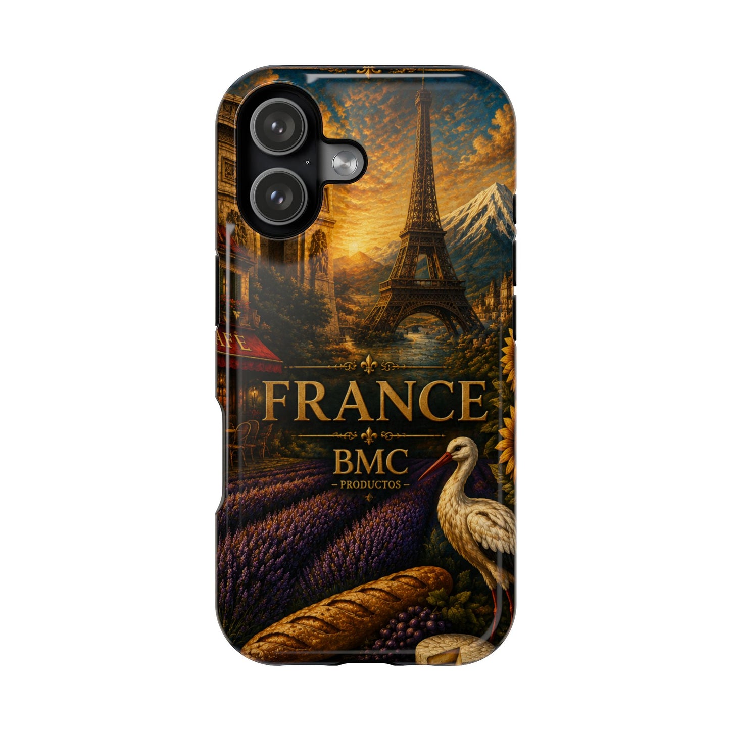 "Funda Magnética Reforzada Francia: Romance bajo la Luna 🌙🗼✨"