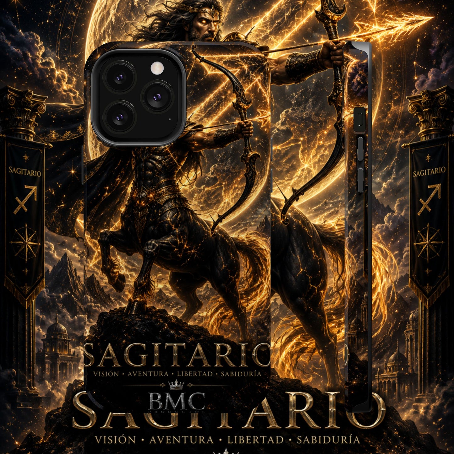 "Funda Magnética Reforzada Sagitario – El Cazador del Horizonte"