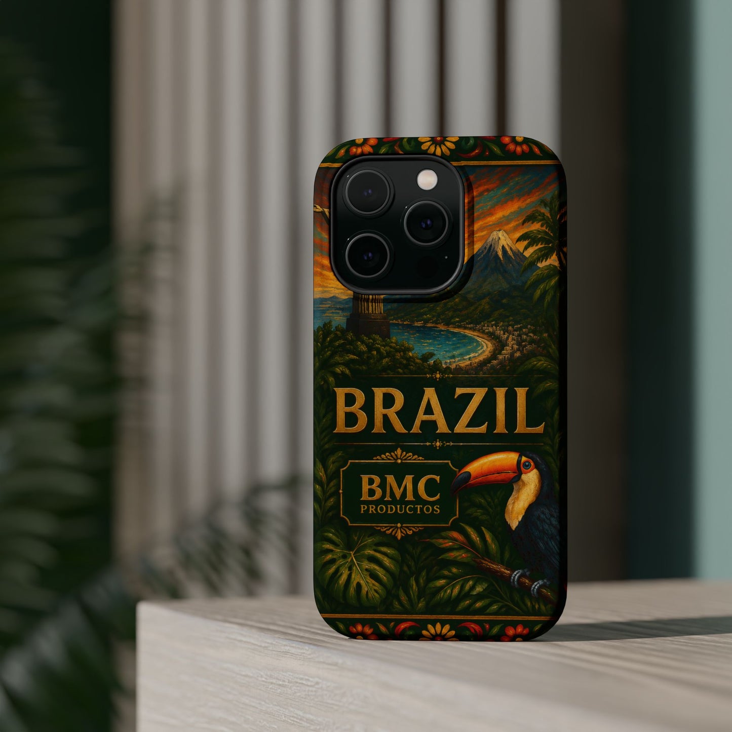 "Funda Magnética Reforzada Magnética Reforzada Brasil: Ritmo, Naturaleza y Alegría Infinita 🎶🌴🏖️"