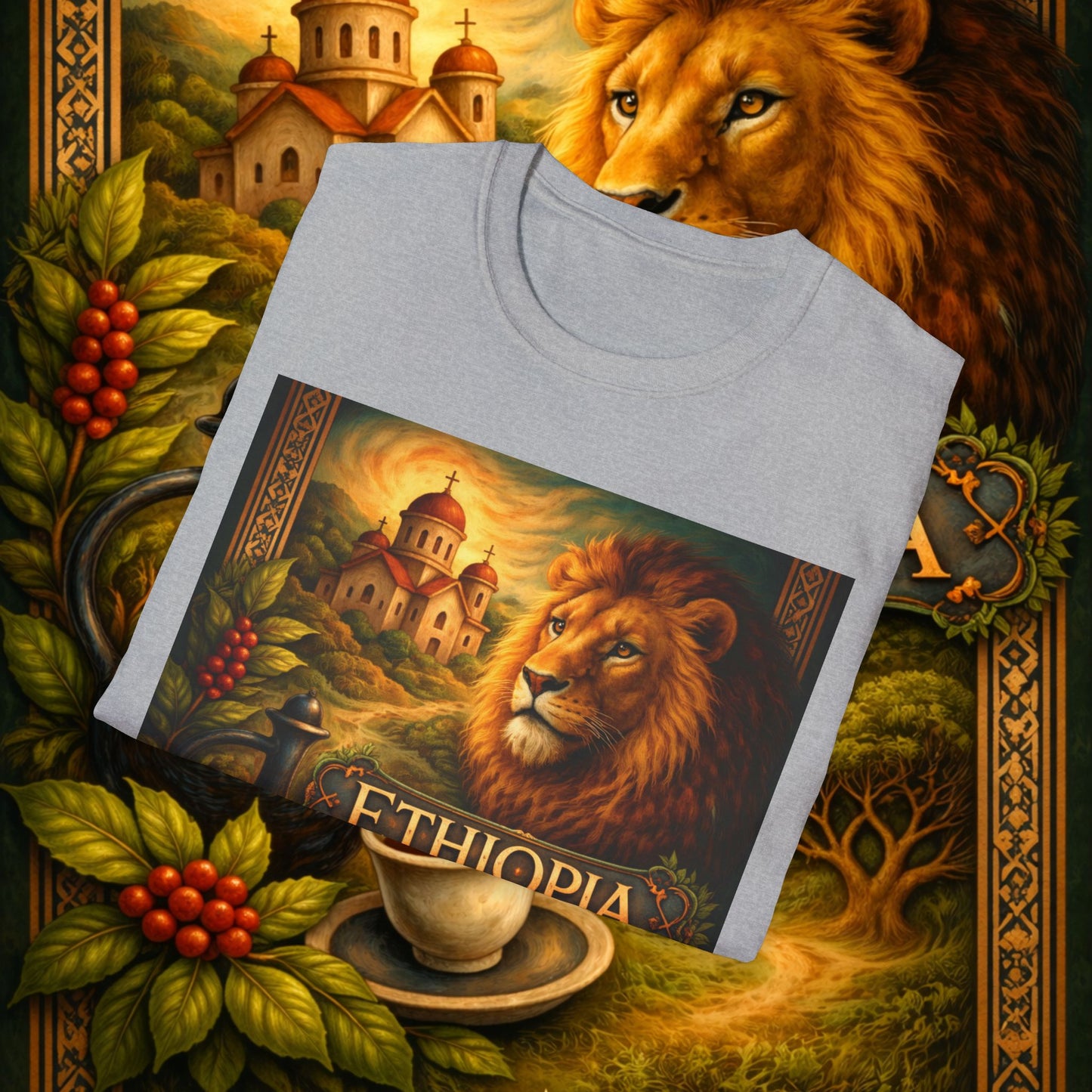 "Camiseta Etiopía Tierra sagrada y alma ancestral"