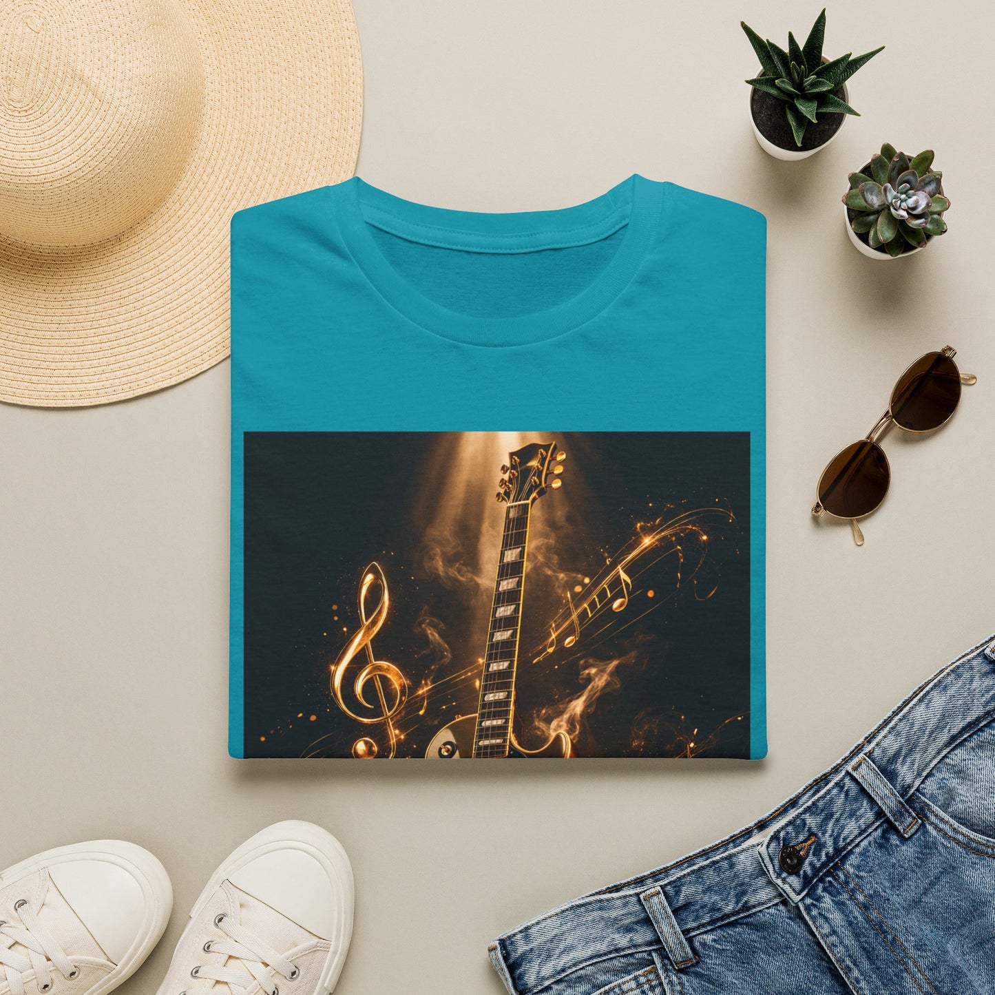 "Camiseta guitarra 🎸🔥Donde vibra una cuerda, nace una llamarada.” 🔥🎸