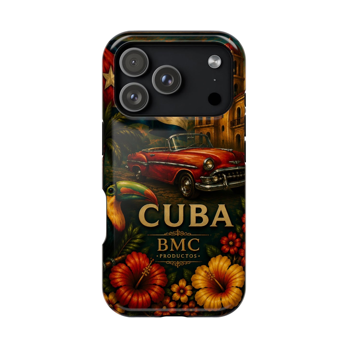 "Funda Magnética Reforzada Magnética Reforzada Cuba: Ritmo, Historia y Encanto Caribeño 🎺🚗🌴 "