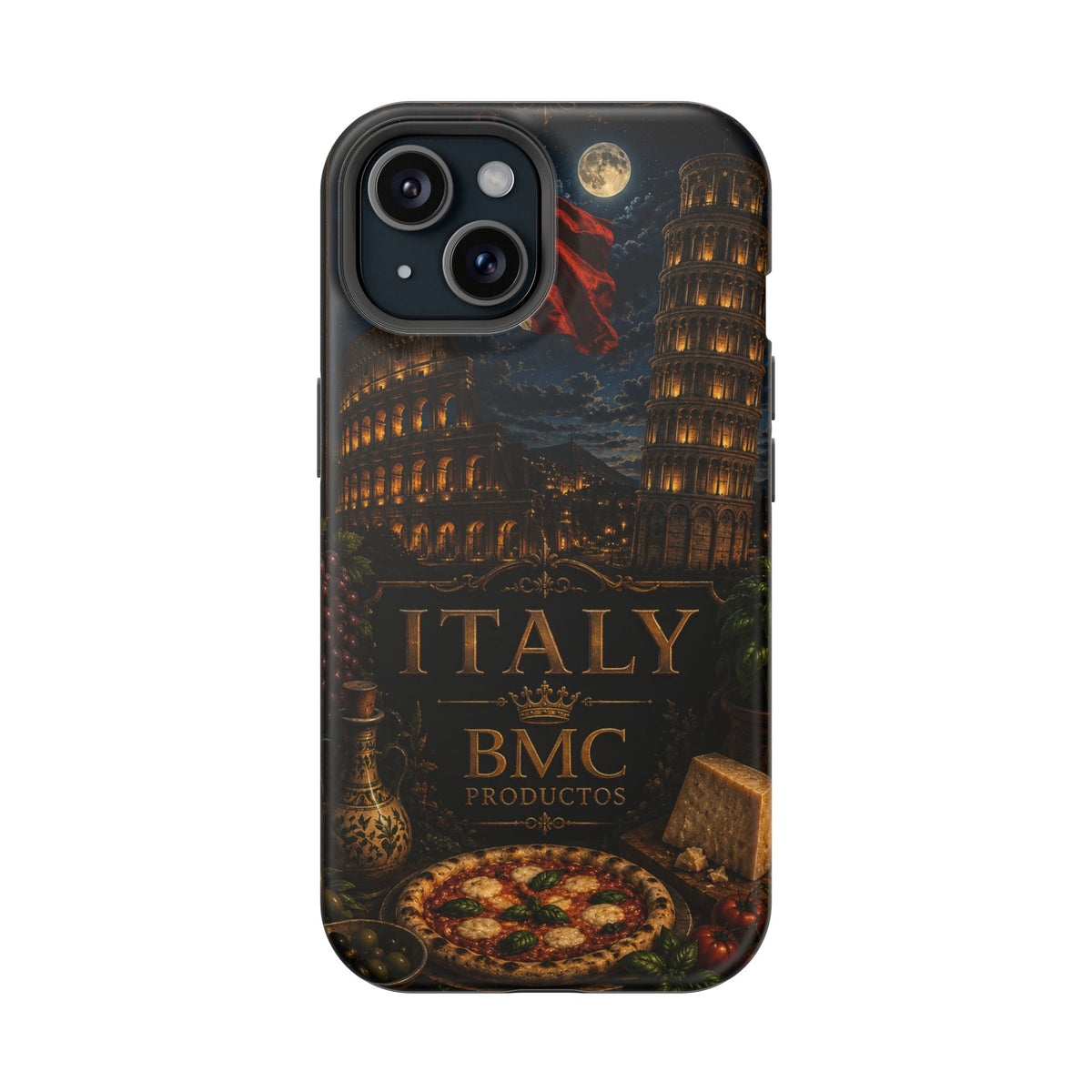 "Funda Magnética Reforzada Magnética Reforzada Italia: Arte, Pasión y Sabores Eternos 🎨🍝🏛️"