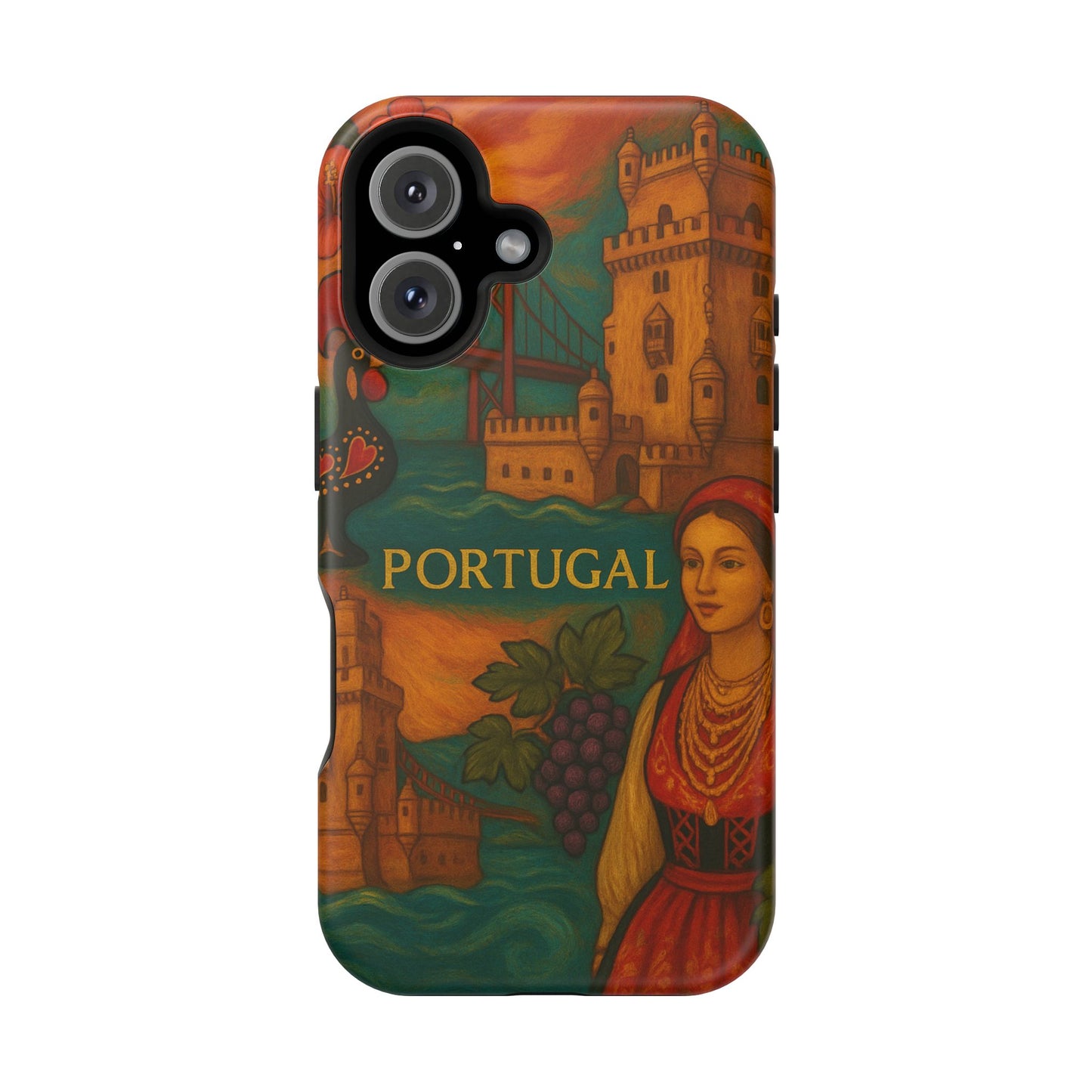 "Funda Magnética Reforzada Magnética Reforzada Portugal: Encanto Atlántico, Fados y Azulejos 🌊🎶🧿"