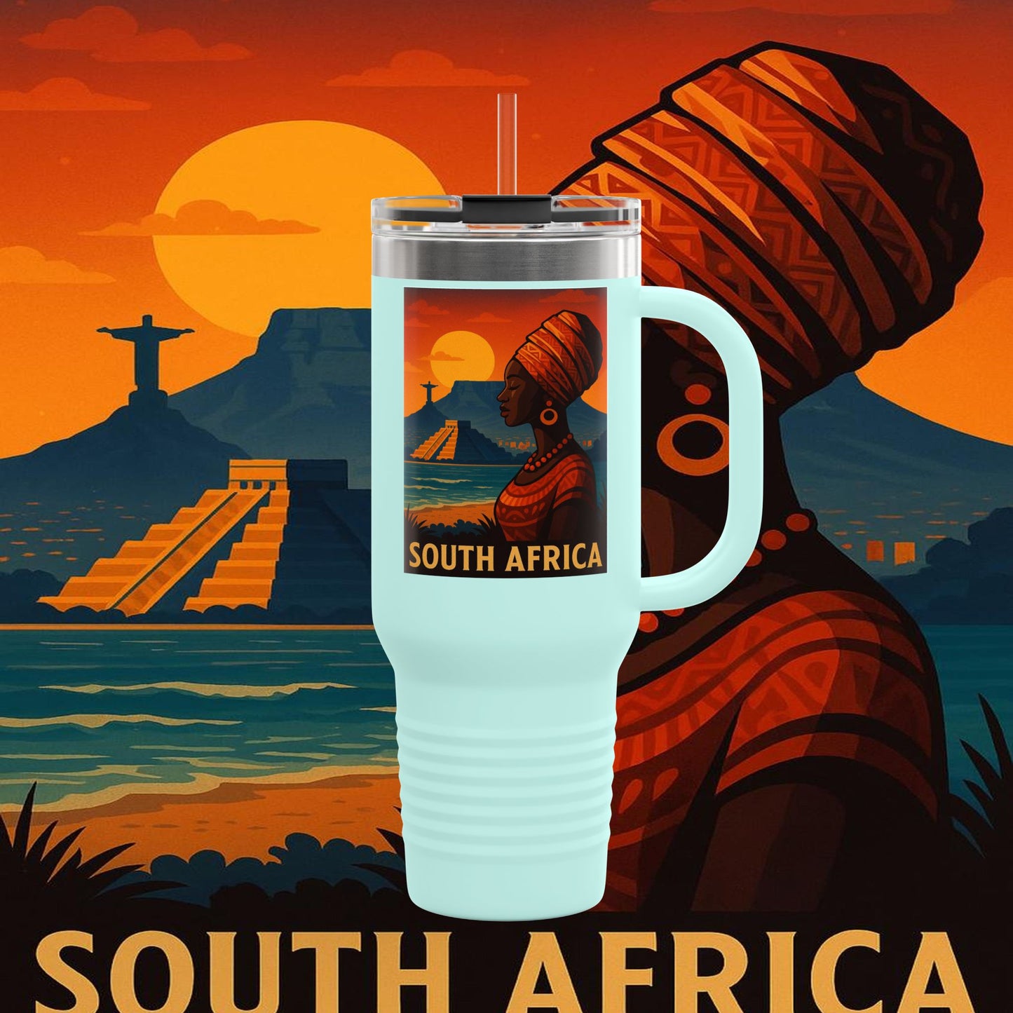 "South Africa Insulated Travel Mug 🌍 – A world of adventure and diversity"